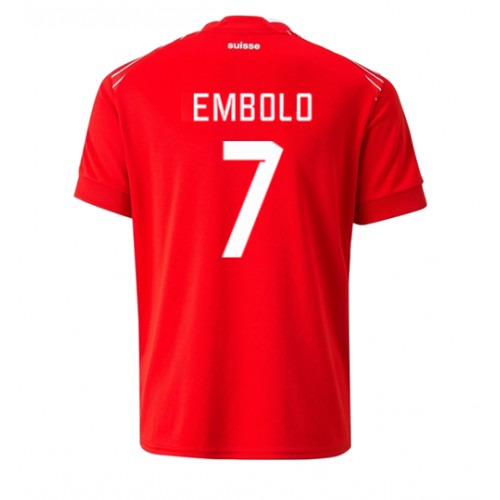 Schweiz Breel Embolo #7 Replika Hjemmebanetrøje VM 2022 Kortærmet